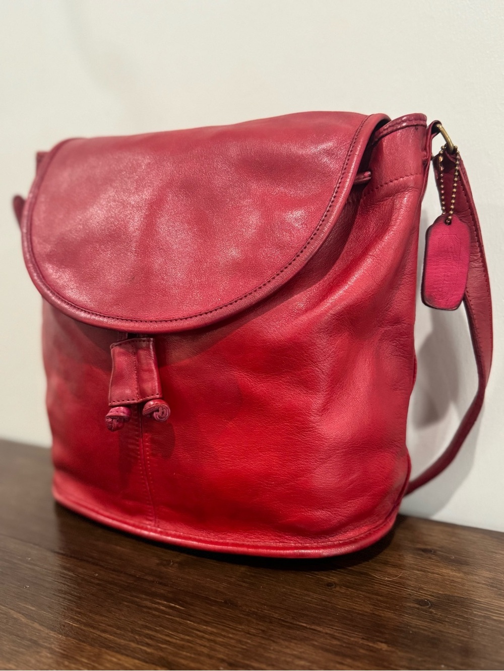 Coach Vintage RARE Shoulder Pouch Red PROJECT BAG #4025